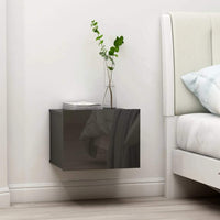 Bedside Cabinets 2 pcs High Gloss Grey 40x30x30 cm Kings Warehouse 