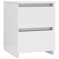 Bedside Cabinets 2 pcs High Gloss White 30x30x40 cm Kings Warehouse 
