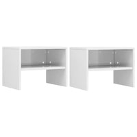 Bedside Cabinets 2 pcs High Gloss White 40x30x30 cm bedroom furniture Kings Warehouse 