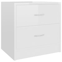 Bedside Cabinets 2 pcs High Gloss White 40x30x40 cm bedroom furniture Kings Warehouse 
