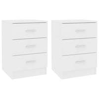 Bedside Cabinets 2 pcs White 38x35x56 cm Kings Warehouse 