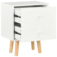 Bedside Cabinets 2 pcs White 40x30x50 cm Solid Pinewood Kings Warehouse 