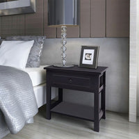 Bedside Cabinets 2 pcs Wood Black FALSE Kings Warehouse Default Title 