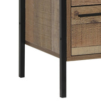 Bedside Table 2 drawers Night Stand Particle Board Construction in Oak Colour bedroom furniture Kings Warehouse 
