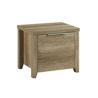 Bedside Table 2 drawers Storage Table Night Stand MDF in Oak Kings Warehouse 