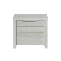 Bedside Table 2 drawers Storage Table Night Stand MDF in White Ash Kings Warehouse 