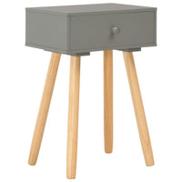 Bedside Tables 2 pcs Grey Solid Pinewood Kings Warehouse 