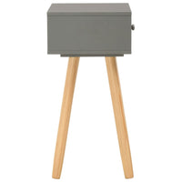 Bedside Tables 2 pcs Grey Solid Pinewood Kings Warehouse 