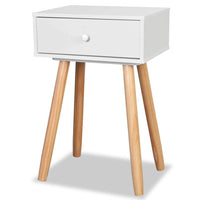 Bedside Tables 2 pcs Solid Pinewood 40x30x61 cm White Kings Warehouse 