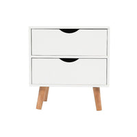 Bedside Tables Drawers Side Table Nightstand White Storage Cabinet Wood Kings Warehouse 