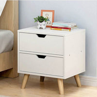 Bedside Tables Drawers Side Table Nightstand White Storage Cabinet Wood Kings Warehouse 