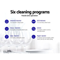 Benchtop Dishwasher Counter Bench Top Freestanding Dish Washer 8 Place Kings Warehouse 