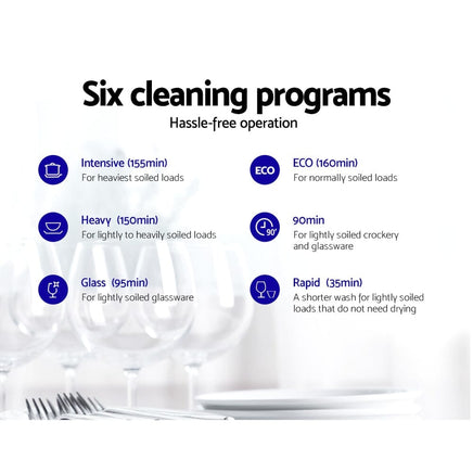 Benchtop Dishwasher Counter Bench Top Freestanding Dish Washer 8 Place Kings Warehouse 