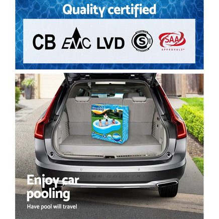 Bestway Inflatable Kids Pool Swimming Pool Family Pools 2.62m x 1.57m x 46cm Kings Warehouse 