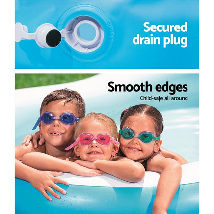 Bestway Inflatable Kids Pool Swimming Pool Family Pools 2.62m x 1.57m x 46cm Kings Warehouse 