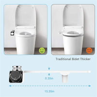 Bidet Toilet Seat Dual Nozzles Self-Cleaning Wash Hot Cold Mixer Water Sprayer Kings Warehouse 
