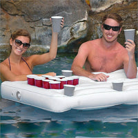 Big PVC Inflatable Beer Pong Raft Floating Pool Party Pong Game Table Lounge Toy Kings Warehouse 