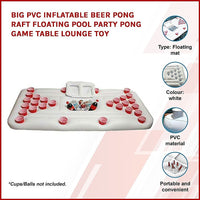 Big PVC Inflatable Beer Pong Raft Floating Pool Party Pong Game Table Lounge Toy Kings Warehouse 