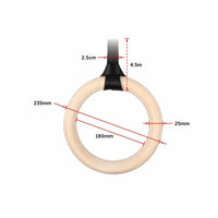 Birch Wood Gymnastic Rings Fitness Accessories Kings Warehouse 