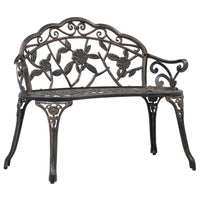 Bistro Bench 100cm Bronze Cast Aluminium Kings Warehouse 