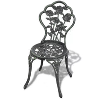 Bistro Chairs 2 pcs Cast Aluminium Green Kings Warehouse 