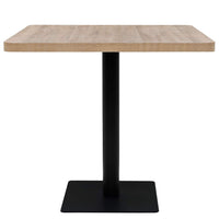 Bistro Table and Steel Square 80x80x75 cm Oak Colour Kings Warehouse 