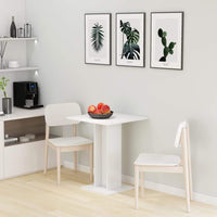 Bistro Table High Gloss White 60x60x75 cm