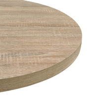 Bistro Table MDF and Steel Round 60x75 cm Oak Colour Kings Warehouse 