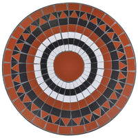 Bistro Table Terracotta and White 60 cm Mosaic Kings Warehouse 