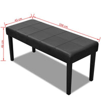 Black High Quality Artificial Leather Bench Kings Warehouse 