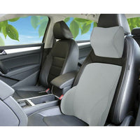 Black Memory Foam Lumbar Back & Neck Pillow Support Back Cushion Office Car Seat Kings Warehouse 