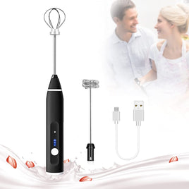 Black Rechargeable Electric Milk Frother Handheld (3 Speeds) Appliances Supplies Kings Warehouse 