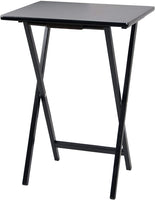 Black Wood Folding TV Tray & Snack Table Office Supplies Kings Warehouse 