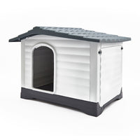 Blue Grey Dog Kennel House Plastic Weatherproof Outdoor Molly XXL dog supplies Kings Warehouse 