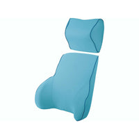 Blue Memory Foam Lumbar Back & Neck Pillow Support Back Cushion Office Car Seat Kings Warehouse 