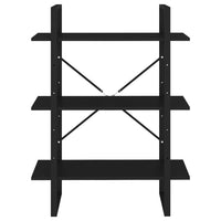 Book Cabinet Black 80x30x105 cm Storage Supplies Kings Warehouse 