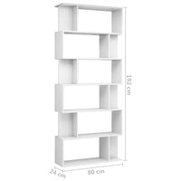 Book Cabinet/Room Divider High Gloss White 80x24x192 cm Kings Warehouse 