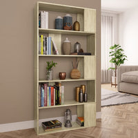 Book Cabinet/Room Divider Sonoma Oak 80x24x159 cm Storage Supplies Kings Warehouse 