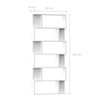 Book Cabinet/Room Divider White 80x24x192 cm Kings Warehouse 