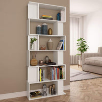 Book Cabinet/Room Divider White 80x24x192 cm