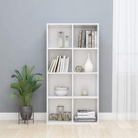 Book Cabinet/Sideboard High Gloss White 66x30x130 cm