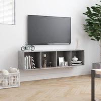 Book Cabinet/TV Cabinet Concrete Grey 143x30x36 cm living room Kings Warehouse 