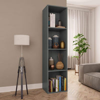 Book Cabinet/TV Cabinet Grey 36x30x143 cm