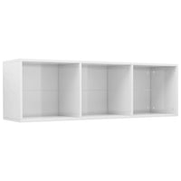 Book Cabinet/TV Cabinet High Gloss White 36x30x114 cm Kings Warehouse 