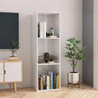 Book Cabinet/TV Cabinet High Gloss White 36x30x114 cm