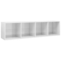 Book Cabinet/TV Cabinet High Gloss White 36x30x143 cm Kings Warehouse 