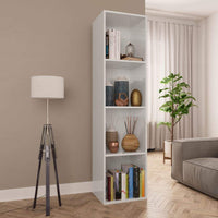Book Cabinet/TV Cabinet High Gloss White 36x30x143 cm