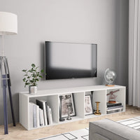 Book Cabinet/TV Cabinet White 143x30x36 cm