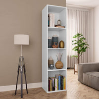Book Cabinet/TV Cabinet White 36x30x143 cm