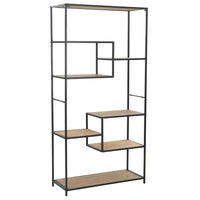 Bookcase Solid Firwood and Steel 90.5x35x180 cm Kings Warehouse 